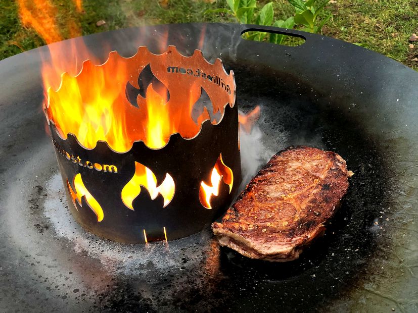 Steak von der Feuerplatte
